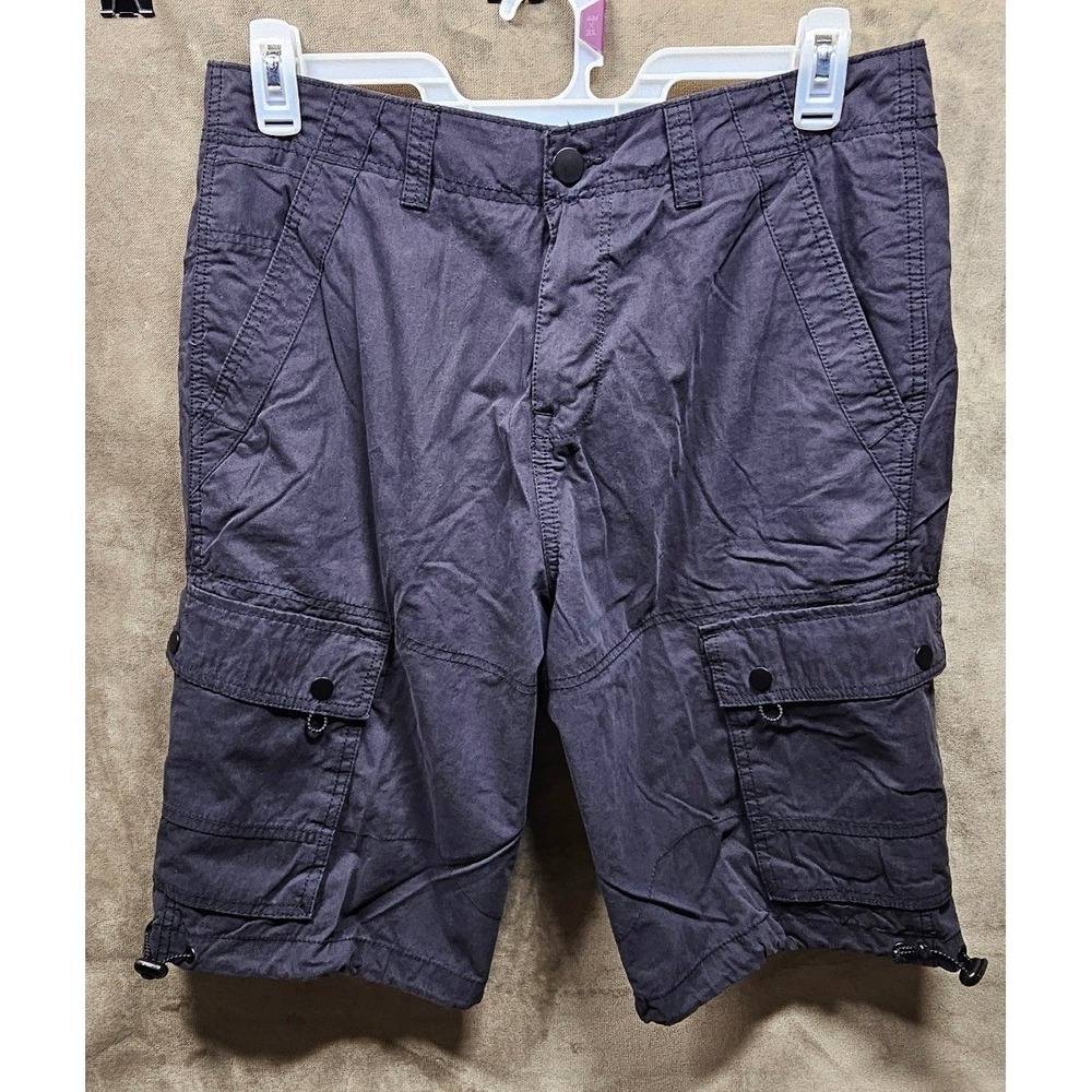 Wrangler Jeans Co Mens Cargo Shorts Gray Cotton Utility Pockets Size 34